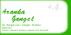 aranka gangel business card